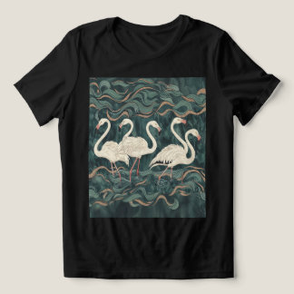 En Tri-matière T-shirt élégant flamant rose