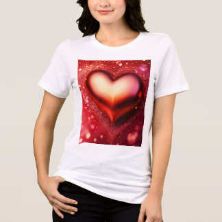 En Tri-matière T-shirt Elegant Heart Design - Montrez votre amour
