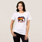 En Tri-matière T-shirt éléphant africain (Recto plein)