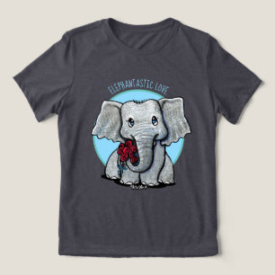 En Tri-matière T-shirt éléphant KiniArt