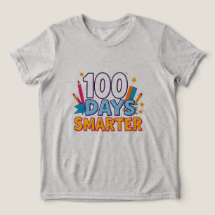 En Tri-matière T-shirt enfant 100 Jours plus intelligent