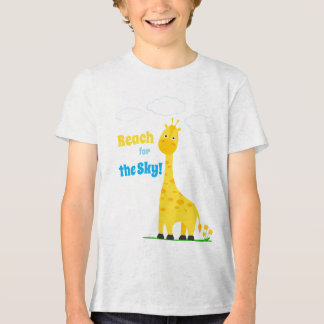 En Tri-matière T-shirt enfant avec une girafe mignonne