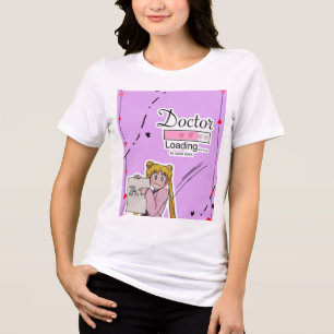 En Tri-matière T-shirt esthétique Anime Cute Doctor   Médecin Kaw