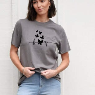 En Tri-matière T-shirt esthétique du battement de coeur de la lib