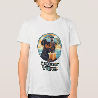En Tri-matière T-shirt Été Chien – Tee-shirt Humeur de Plage Cool
