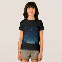 t-shirt étoile filmée dans le ciel nocturne