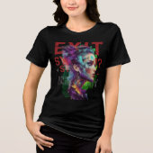 En Tri-matière T-shirt « Exit System » – Utiliser l'art, pas l'év (Recto)