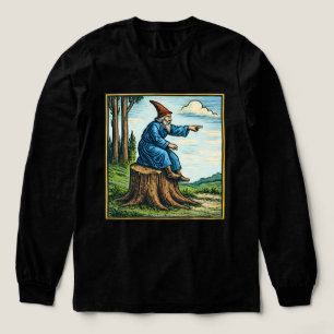 En Tri-matière T-shirt fantaisie rétro médiéval cavalier escargot