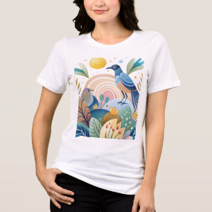 En Tri-matière t-shirt femme