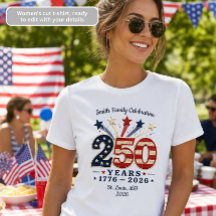 T-Shirt Femme 250 Ans Anniversaire Amérique