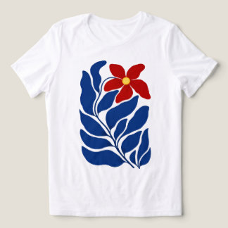 En Tri-matière T-Shirt femme à motif floral abstrait Crimson Bloo