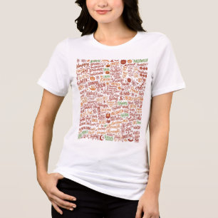 En Tri-matière T-shirt femme "Autumn Halloween Word Cloud"