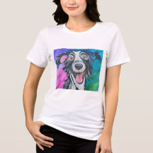 T-SHIRT FEMME "CHIEN HEUREUX"