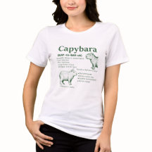 T-shirt femme Définition Capybara Vert Tee