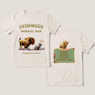 En Tri-matière T-shirt Femme drôle qui attrape un bison sauvage a