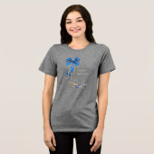 En Tri-matière T-shirt Femme Fleur d'or bleu (Recto plein)