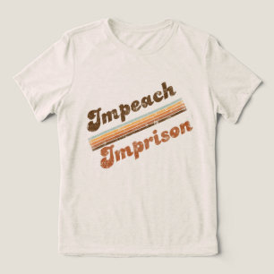 En Tri-matière T-shirt femme Impeach Emprisonné Devant & Dos