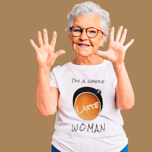En Tri-matière T-shirt Femme Latte entière au café amusant