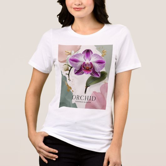 En Tri-matière T-shirt femme orchidée élégante (Recto)