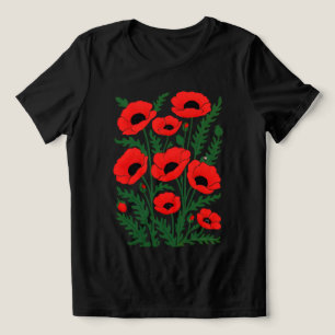 En Tri-matière T-Shirt Femme Poppy Abstrait Scarlet Whisper