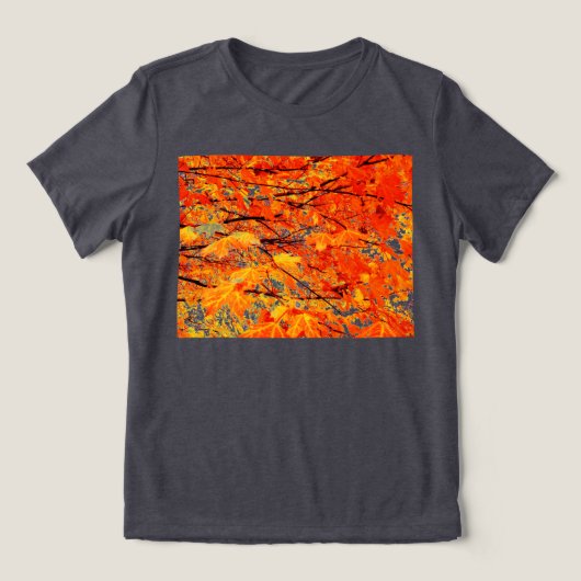 En Tri-matière T-Shirt Feuilles d'Érable d'Automne (Design Recto)