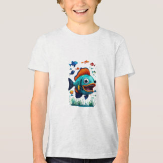 En Tri-matière T-shirt Fish Design