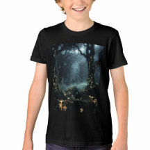 T-Shirt forêt mystique noire