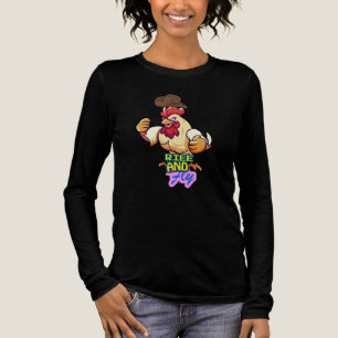 En Tri-matière T-Shirt "Funny Chicken Rise and Fly”