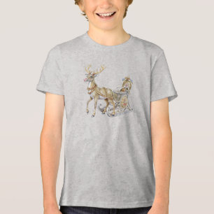 En Tri-matière T-Shirt Garçons Traîneau Renne