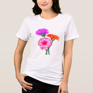 En Tri-matière T-shirt Gerbera Daisies