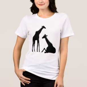 En Tri-matière t-shirt giraff cool design giraff sauvage