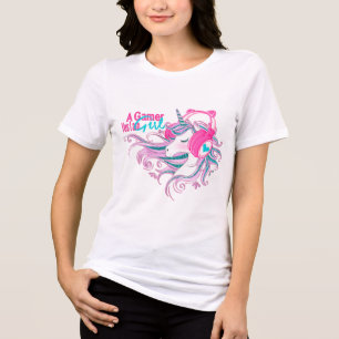 En Tri-matière T-shirt Girl Magic Unicorn