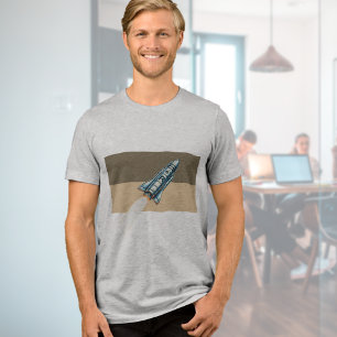 En Tri-matière T-Shirt Graphique À Fusée Tri-Blend