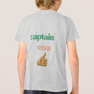 En Tri-matière T-Shirt Graphique Captain Freedom – Héros de la Ju