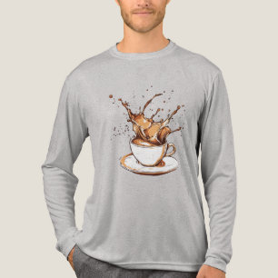 En Tri-matière T-Shirt Graphique Coffee Splash – Café Artistique