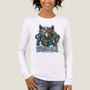 En Tri-matière T-Shirt Graphique Cybernétique Mecha Oiseau Célest