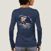 En Tri-matière T-shirt graphique de l'astronaute Earth Balloon (Verso)