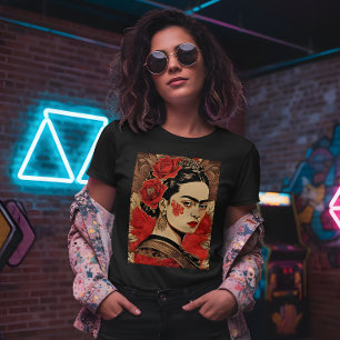 En Tri-matière T-shirt graphique InkPunk Frida Kahlo