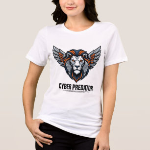 En Tri-matière T-Shirt Graphique Lion Mécanique Ailé Cyber Prédat