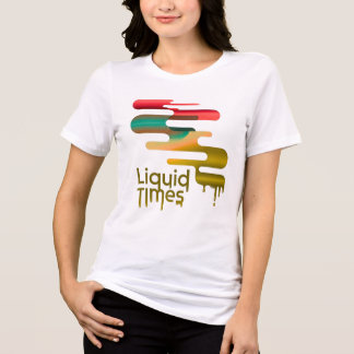 En Tri-matière T-shirt graphique "Liquid Times" abstrait pour fem