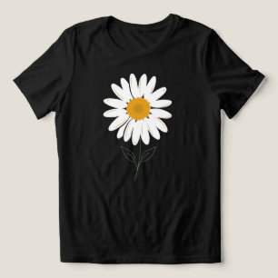 En Tri-matière T-shirt graphique minimaliste pour femmes Daisy