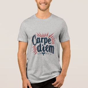 En Tri-matière T-Shirt Graphique Motivant Carpe Diem