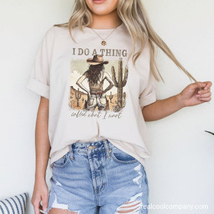 En Tri-matière T-Shirt Graphique Occidental - Ce Que Je Veux