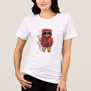 En Tri-matière T-shirt graphique pour femmes ADOM "Cool Bear"