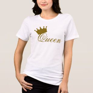 En Tri-matière T-shirt graphique Reine pour femmes Confort Premiu