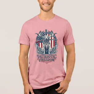 En Tri-matière T-Shirt Graphique Vectoriel Chien Chasseur de Cana