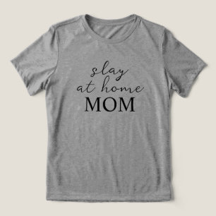 En Tri-matière T-shirt gris Maman à la maison qui tue