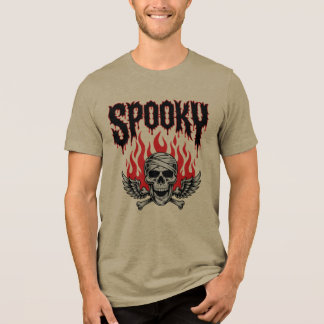 En Tri-matière T-Shirt Halloween Crâne Effrayant