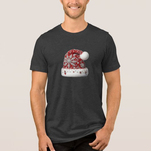En Tri-matière T-shirt homme de Red Santa Hat (Recto)