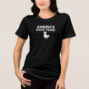 En Tri-matière T-shirt humoristique "Canard Patriotique "America